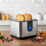 Miyako KT-420 FS Bread Toaster with modern touch controls and wide slots